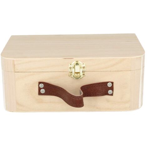 Artemio Valigia in Legno 23 x 17 x 9 cm, Beige