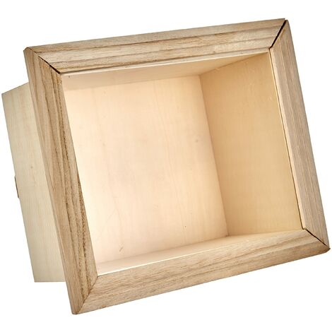 Artemio Vetrina per Miniature in Legno, 23,5 x 28,5 x 14 cm, Marrone, 23.5 x 28.5 x 14 cm