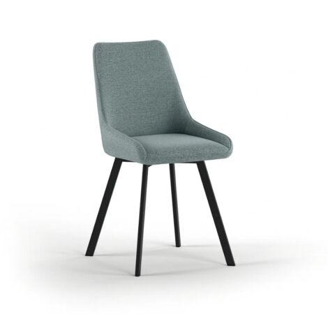 Artemis, Set di 4 sedie in microfibra Acquamarina (48cm X 60cm H. 87cm)  Duzzle