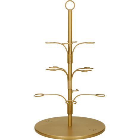 Artesà Árbol para servir cócteles y aperitivos de acero inoxidable, 34 x 54 cm, en caja de regalo, dorado