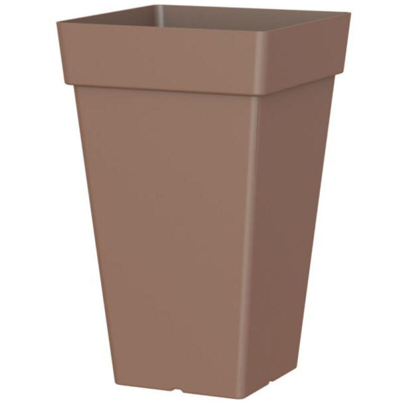 Pot de fleur capri carre haut 65cm taupe