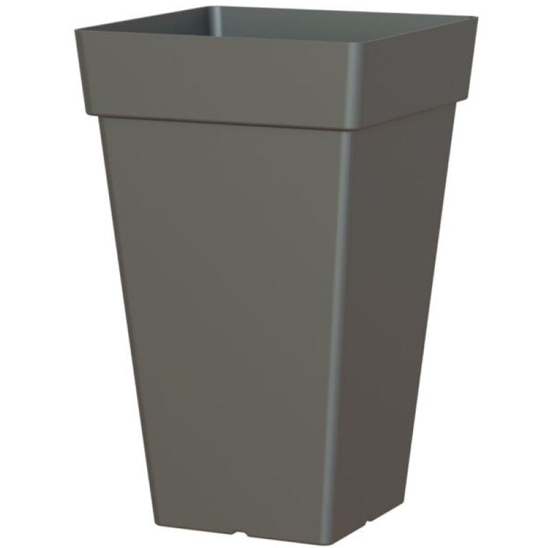 Pot de fleur capri carre haut 50cm anthracite - eda