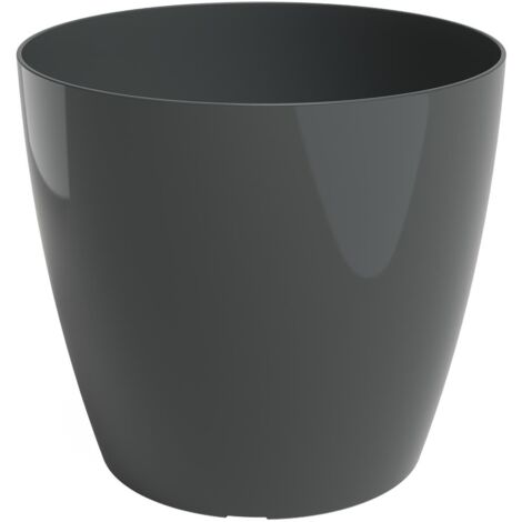 artevasi© SAN REMO Pflanzgefäß & Übertopf Anthrazit glänzend Ø 36 cm - Kunststoff