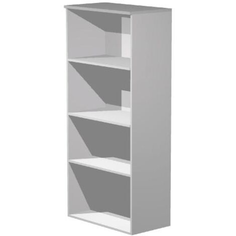 Artexport estantería alta presto abierta 3 estantes 22mm con trasera gris