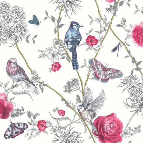 Arthouse Fantasia Wallpaper With Encased Glitter Paradise Garden