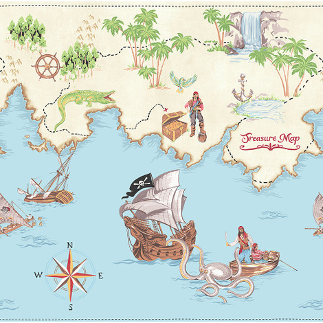 Arthouse Imagine Fun Wallpaper Frieze Pirates Ahoy 696303