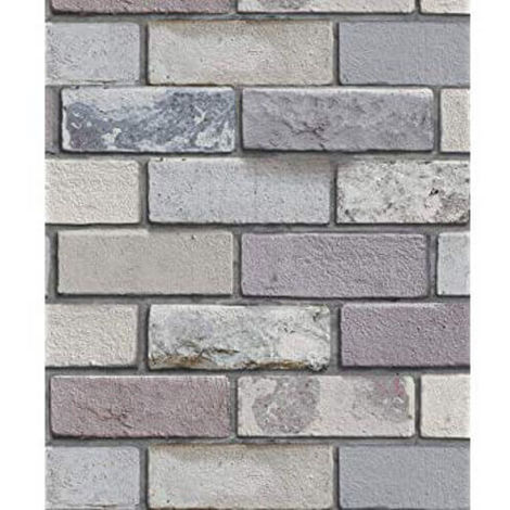 Arthouse Industrial Brick Wallpaper Grey 698800 Full Roll