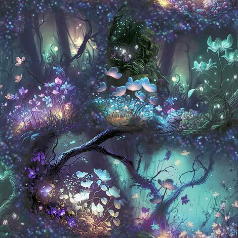 Arthouse Magical Garden Multicoloured Wallpaper Enchanted Floral Feature Wall