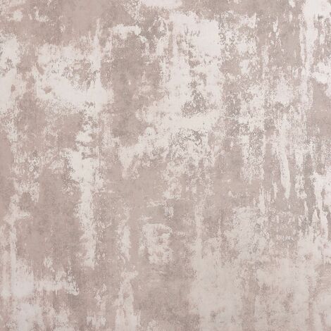Arthouse Stone Texture Concrete Blush Pink Distressed Metallic Vinyl Wallpaper