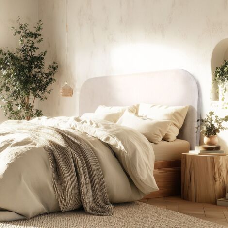 ARTHUR - Tête de lit rembourrée pour lits 160/180cm couleur beige