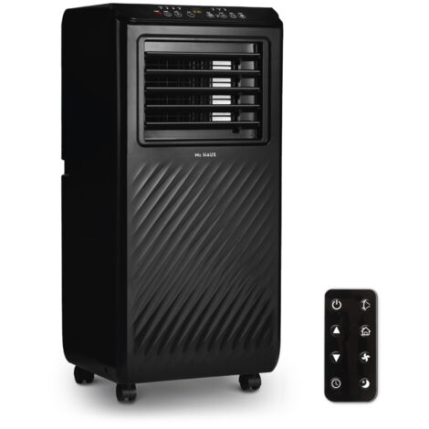 MC HAUS ARTIC-100 Black - Climatiseur portable, 7000 BTU/h refroidisseur mobile, 3 en 1: refroidisseur, ventilateur et déshumidificateur, télécommande, espaces ≥ 14m²