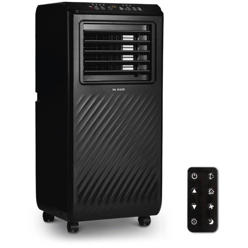 Mc Haus - ARTIC-100 Black - Climatiseur portable, 7000 BTU/h refroidisseur mobile, 3 en 1: refroidisseur, ventilateur et déshumidificateur,