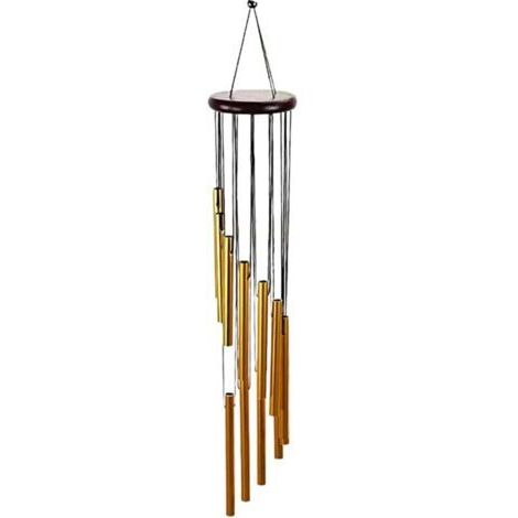 articolo: carillon a vento da esterno in bambù, carillon a vento da giardino, carillon a vento con 12 tubi in alluminio, carillon a mulino a vento per casa, patio, giardino, albero, interno/esterno