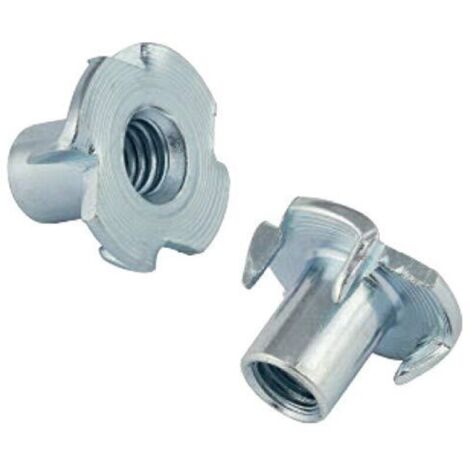 Articolo promozionale: dado a T, dado a griffe, dado a 4 lati, raccordo a griffe, M5 x 8 mm, 50 pezzi