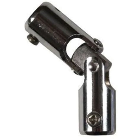 CIME Articulación de rodilla, articulación de persiana, para varilla hexagonal de 7 mm y varilla de 12 mm, acero cromado