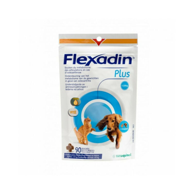 Flexadin - Complément alimentaire Plus Mini articulations pour chien et chat - 10 kg 90 bouchées
