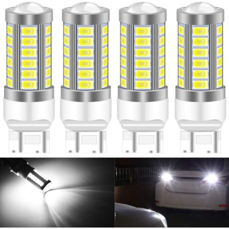 Artículo 7443 7444NA 5630 33-SMD Bombilla LED blanca de 900 lúmenes y 8000 K superbrillante para luz de freno y luz de señal de giro, 12 V, 3,6 W
