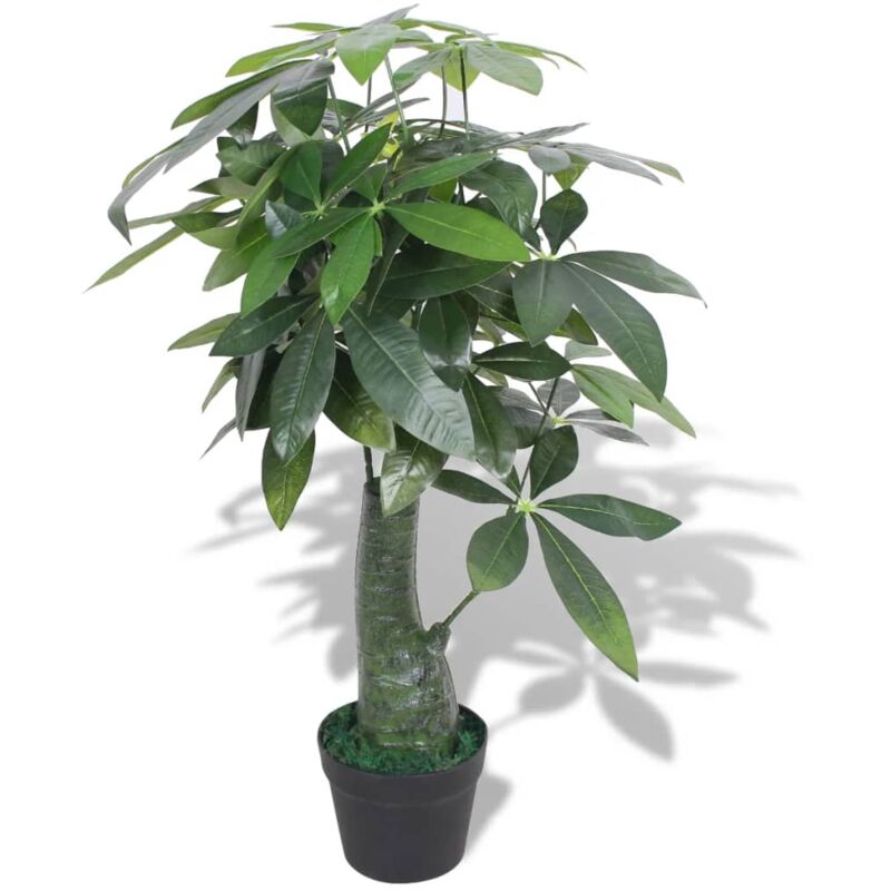 Artificial Fortune Tree Plant With Pot 85 Cm Green Vidaxl