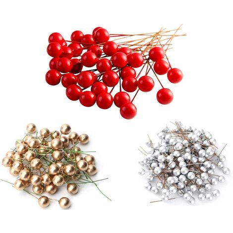 Christmas Berry Beaded Garland String Light Christmas Mantle Decor