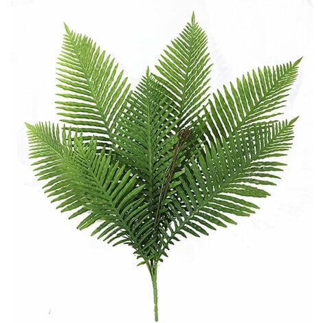 Artificial Boston Fern Plants 31.5" Tall Artificial Shrubs Greenery Bushes Faux Flower Fake Areca Palm Plants Leaves for Indoor Outdoor Home Kitchen Party Flowers Arrangement Wedding Decorations
