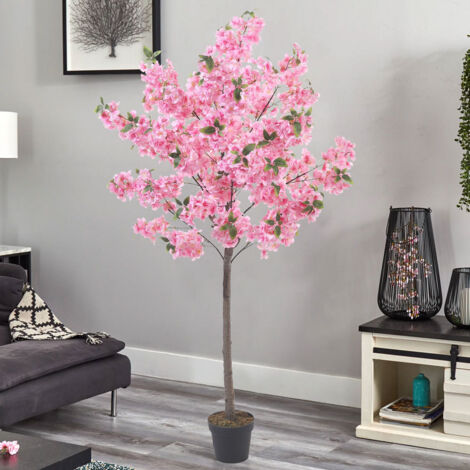 Artificial Cherry Blossom Tree in Pot for Decoration
