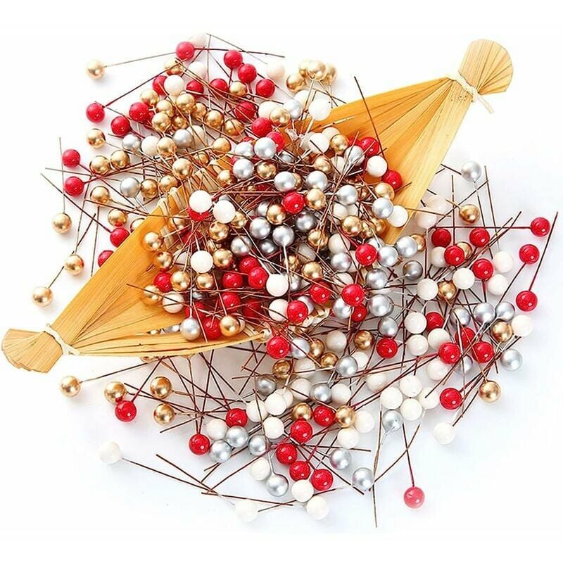 Image of Artificial Christmas Holly Berries Christmas Decoration Mini Holly Berries Artificial Berry Decorations for Christmas Tree Decoration Gift Decoration