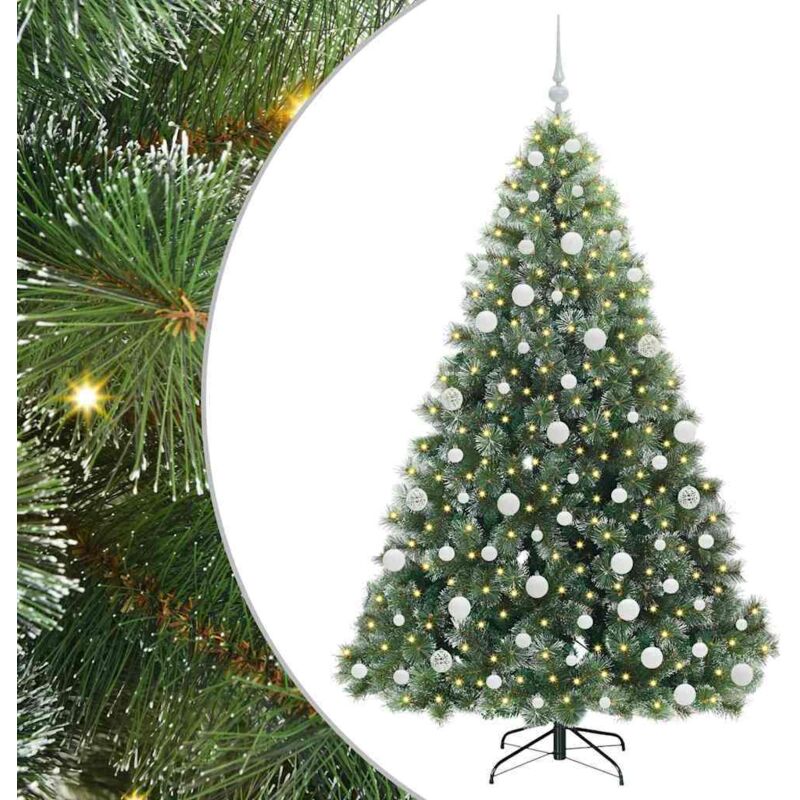 Artificial Christmas Tree With 300 Leds Green 180 Cm Pe And Pvc Vidaxl