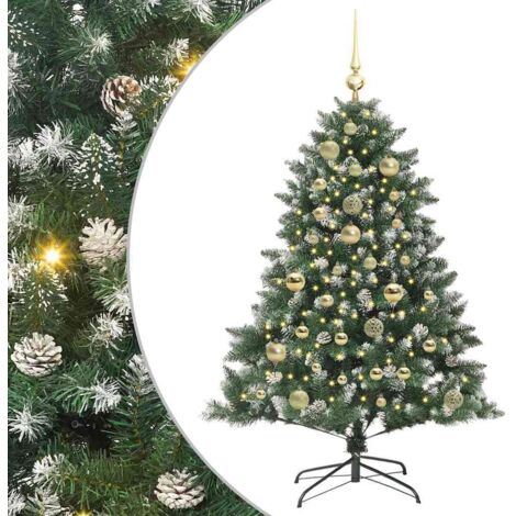 Artificial Christmas Tree with 150 LEDs with Stand Green 120 cm vidaXL