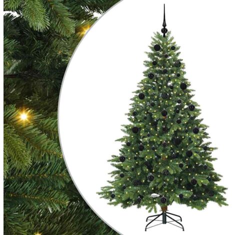 Artificial Christmas Tree with 300 LEDs Green 210 cm PE and PVC vidaXL