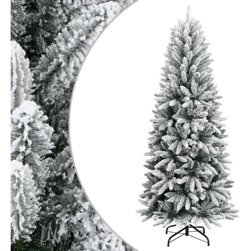Artificial Christmas Tree With Flocked Snow 210 Cm Pvc&pe Vidaxl