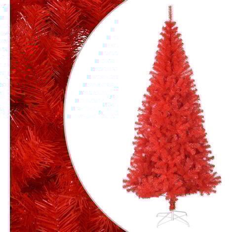 Artificial Christmas Tree with Stand Red 213 cm PVC