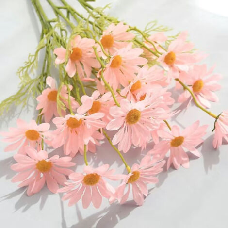 Artificial Daisy Flowers Bouquet Home Decoration for Living Room Dining Room Bedroom Office Pink
