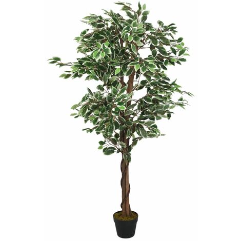 Artificial Ficus Tree 378 Leaves 80 cm Green vidaXL