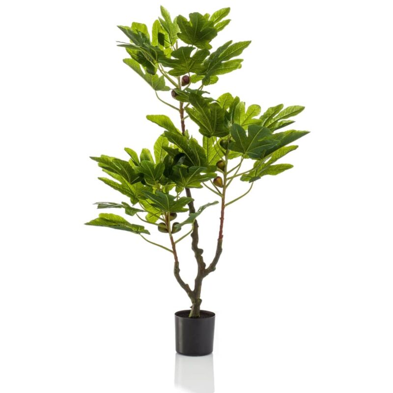 Artificial Fig Tree with Fruit 95 cm in Pot Emerald - Green