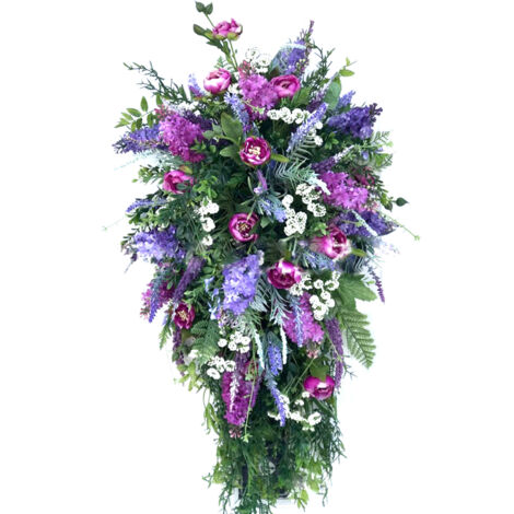 Artificial Flower Wreath Wreath with Lilacs Hyacinths Hydrangeas Spring Summer Floral Greenery Wreath B Large