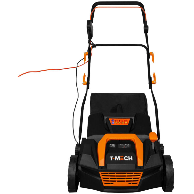 T-mech - Artificial Grass Power Brush Rake Hoover Vacuum Lawn Cleaner - Black