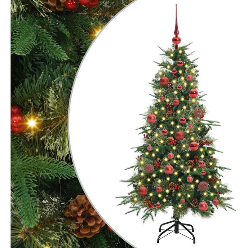Artificial Hinged Christmas Tree Green 150 Cm Pe And Pvc Vidaxl