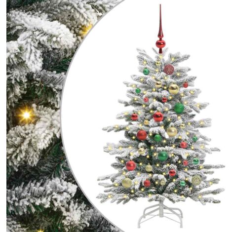 Artificial Hinged Christmas Tree White 120 cm PE and PVC vidaXL