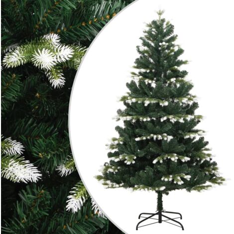 Artificial Hinged Christmas Tree with Flocked Snow 180 cm vidaXL