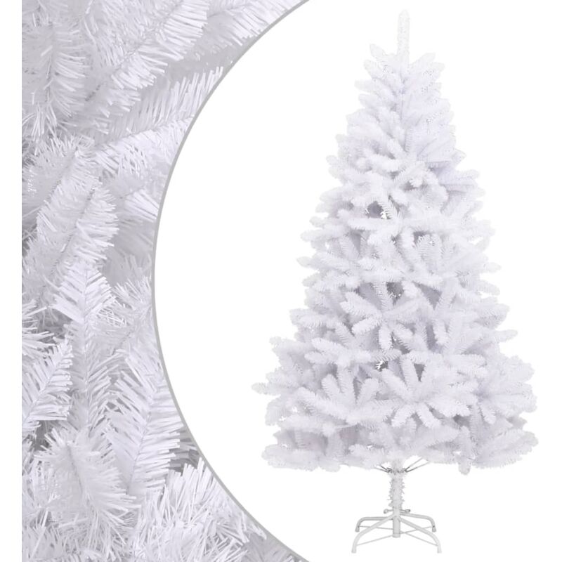 Artificial Hinged Christmas Tree With Stand White 240 Cm Vidaxl