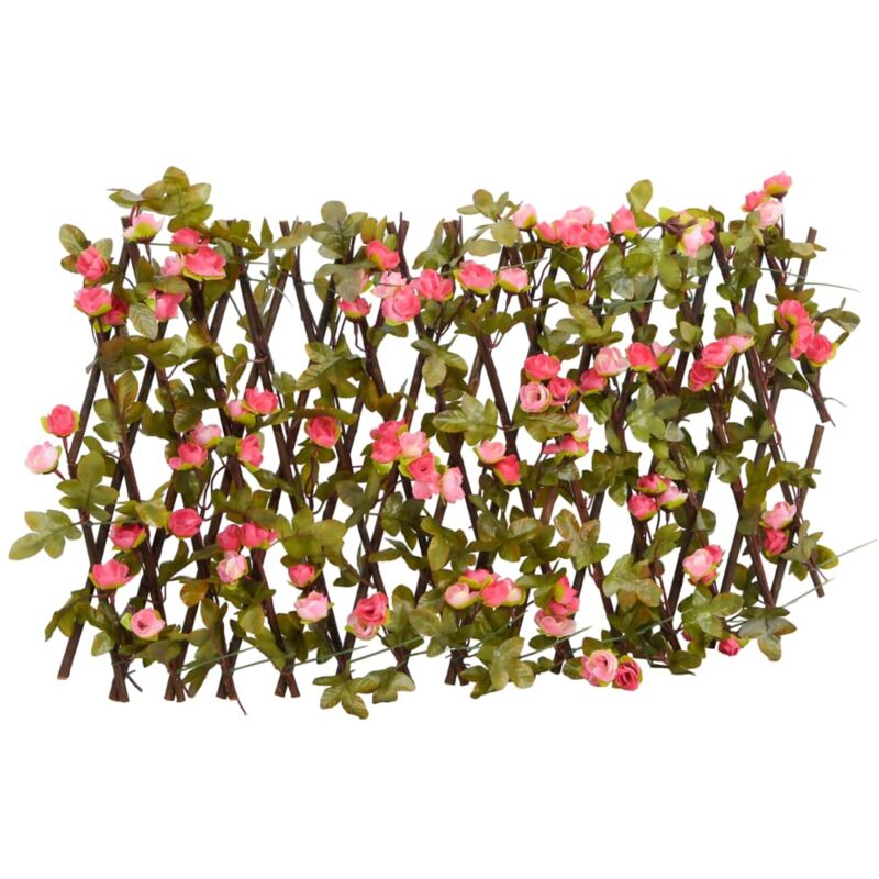 Artificial Ivy Trellis Expandable Dark Pink 180x20 Cm Vidaxl