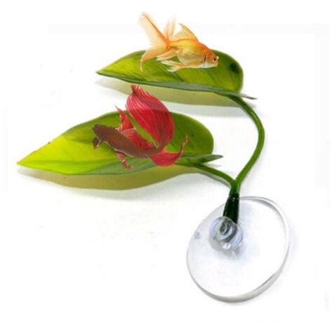 Artificial Leaf Bed Aquarium Accessories Fish Tank Decoration Powerful Sucker Betta Fish Rest Leaf