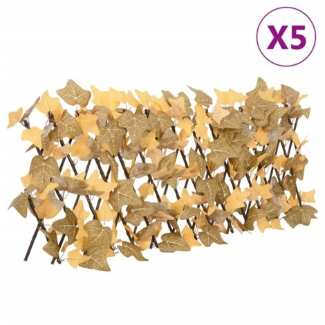 Artificial Maple Leaf Trellis Expandable Orange 5 pcs 180x30 cm vidaXL