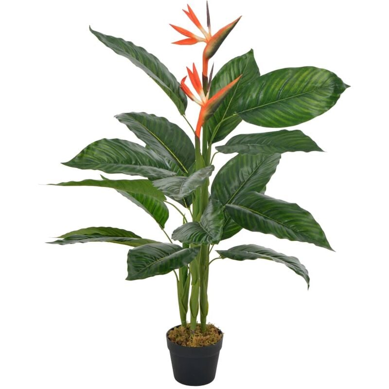 Artificial Plant Strelitzia with Pot Red 100 cm