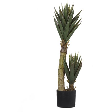 Artificial Potted Plant Indoor Plastic Decoration 90cm with Black Pot Aloe Vera