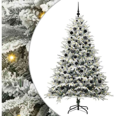 Artificial Pre-lit Christmas Tree with Ball Set Green 210 cm vidaXL