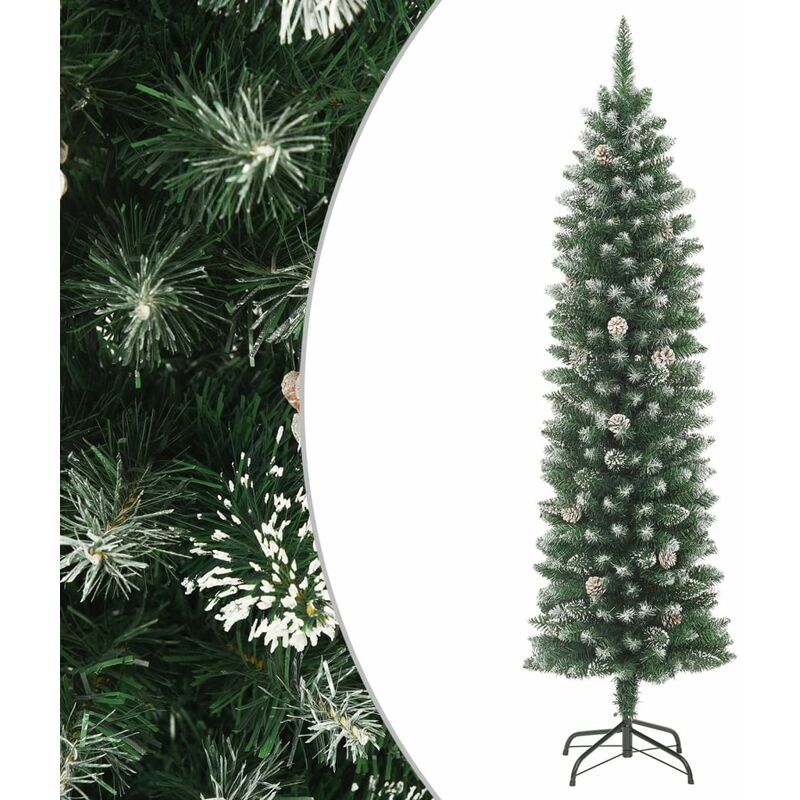 Artificial Slim Christmas Tree With Stand 120 Cm Pvc Vidaxl
