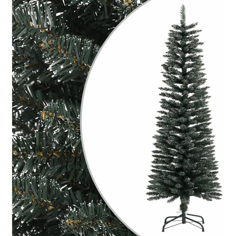 Artificial Slim Christmas Tree With Stand Green 120 Cm Pvc Vidaxl