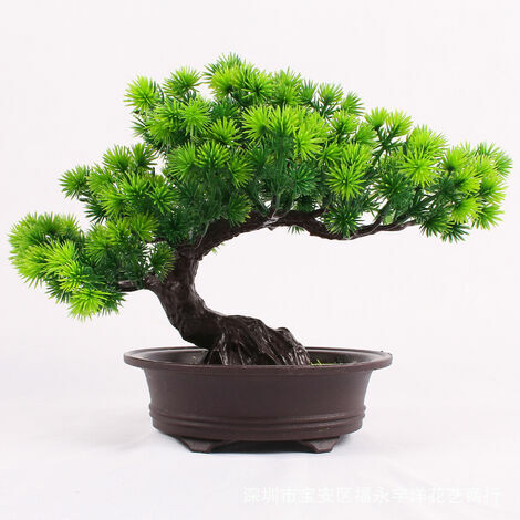 TOVBMUP Artificiel bonsaï Arbre Faux Plante décoration en Pot Artificiel Maison Plantes Japonais pin bonsaï Plante de Hauteur pour la décoration de la Maison
