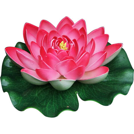 Artificiel Flottant Lotus Fleurs Etangs D'Eau Mousse Lotus Feuille Faux Lily Pad Flottant Piscine Accueil Decoration